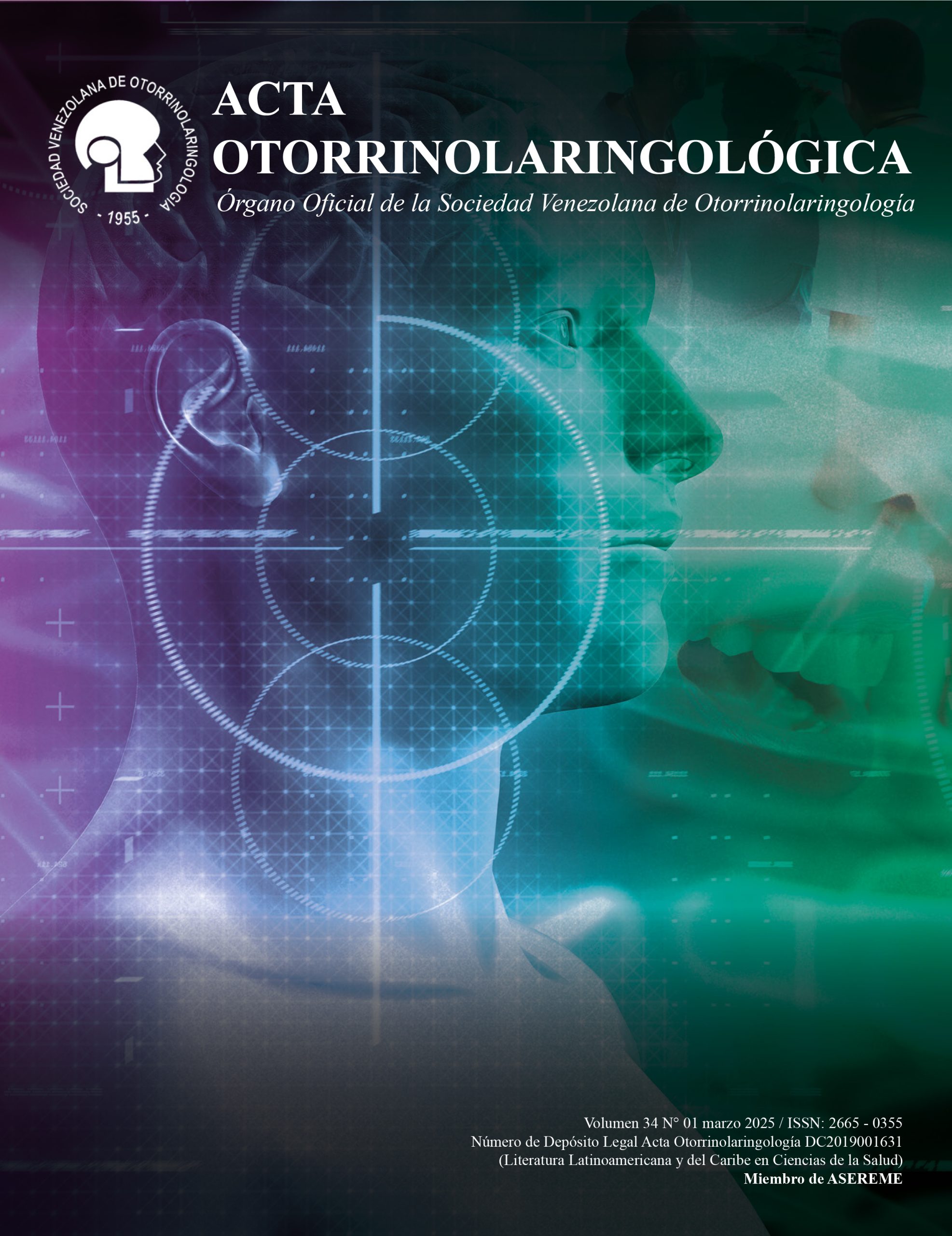 Portada Acta Otorrinolaringológica Vol. 34 N° 01